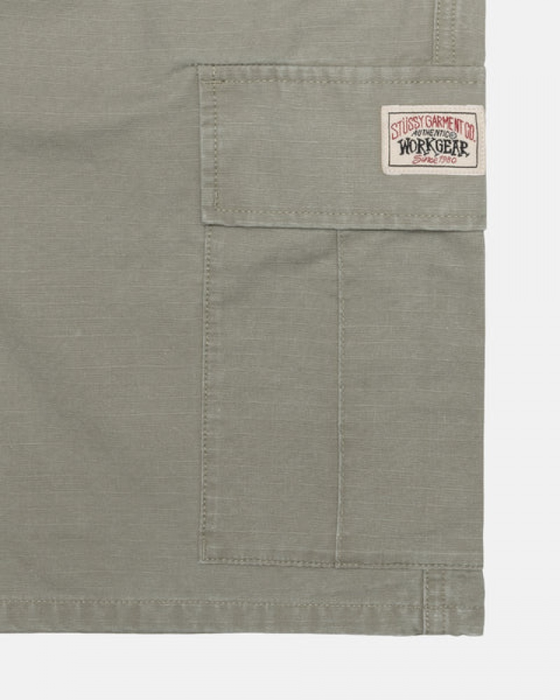 Stussy Ripstop Cargo Beach Short Kratke Hlače Muške Maslinasto Zelene Srbija | MEK-1909