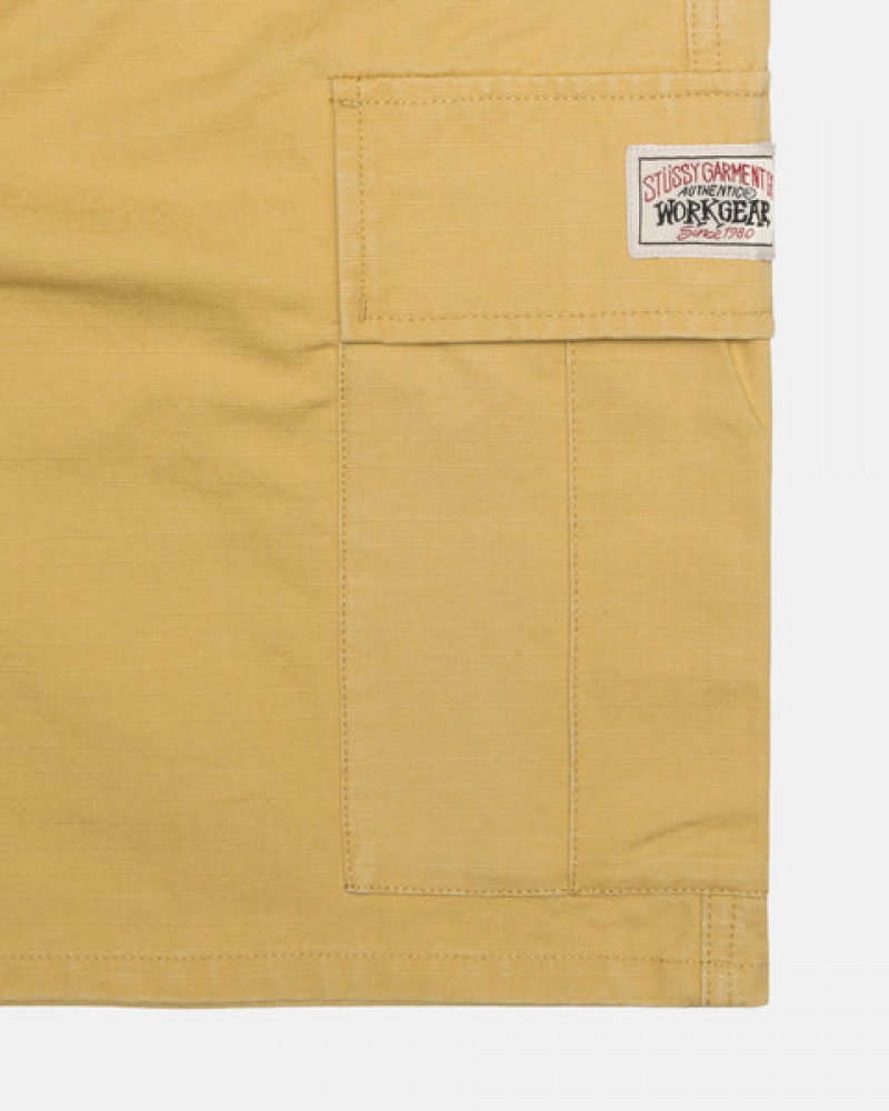 Stussy Ripstop Cargo Beach Short Kratke Hlače Muške Žute Srbija | TUU-1175