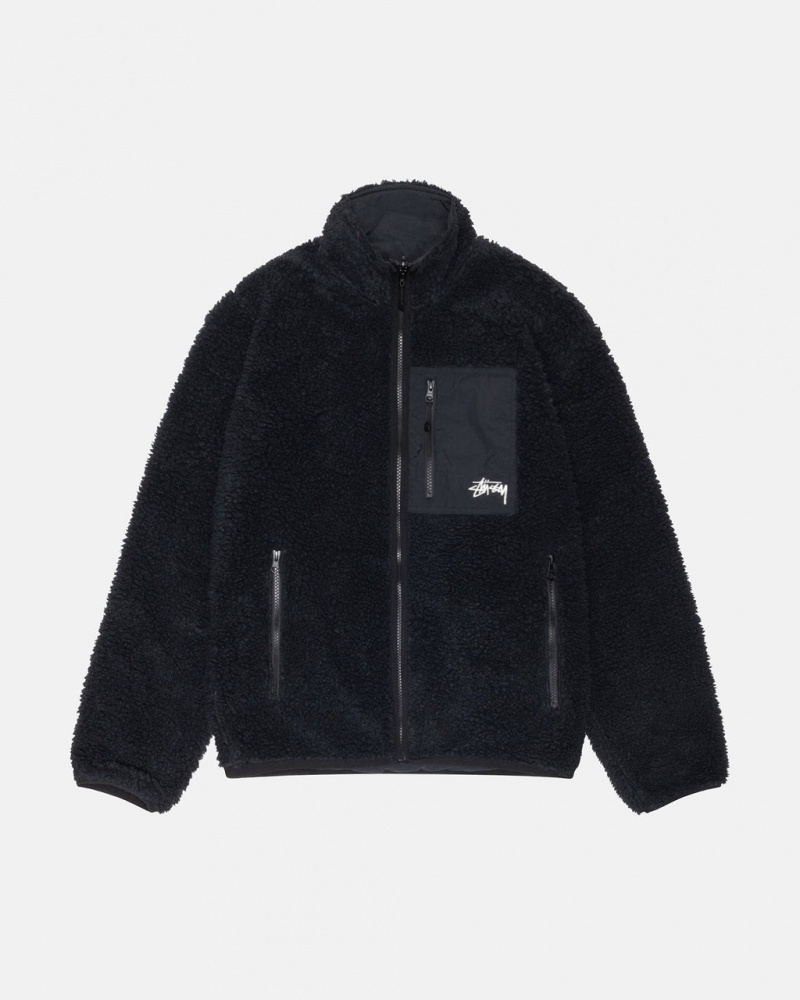 Stussy Sherpa Reversible Jacket Jakne Muške Crne Srbija | CWO-3538