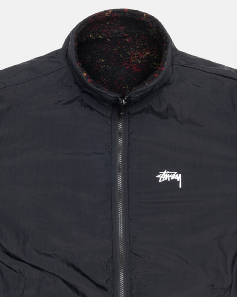 Stussy Sherpa Reversible Jacket Jakne Muške Crne Crvene Srbija | IPT-6339