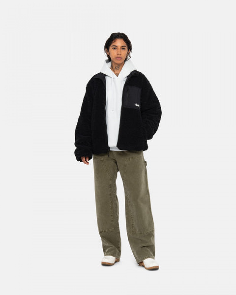 Stussy Sherpa Reversible Jacket Jakne Ženske Crne Srbija | ECU-4583