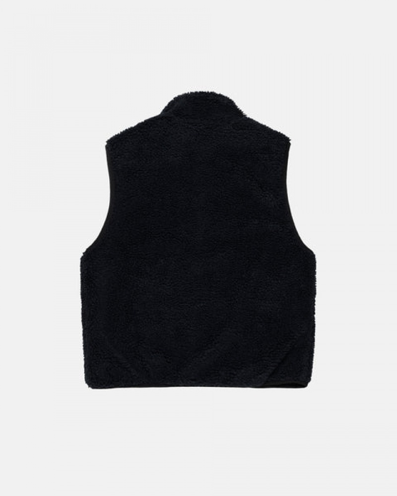 Stussy Sherpa Reversible Vest Prsluk Muške Crne Srbija | FLY-9524