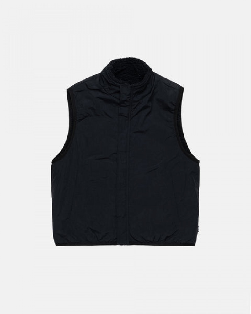 Stussy Sherpa Reversible Vest Prsluk Muške Crne Srbija | FLY-9524