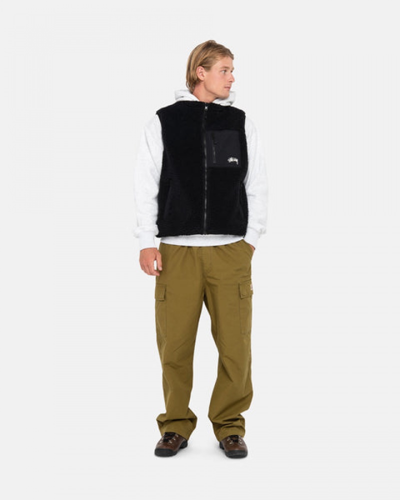 Stussy Sherpa Reversible Vest Prsluk Muške Crne Srbija | FLY-9524