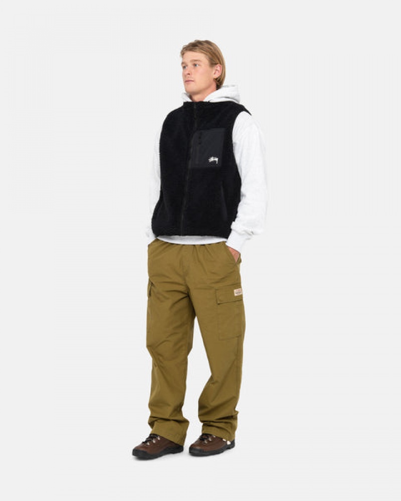 Stussy Sherpa Reversible Vest Prsluk Muške Crne Srbija | FLY-9524