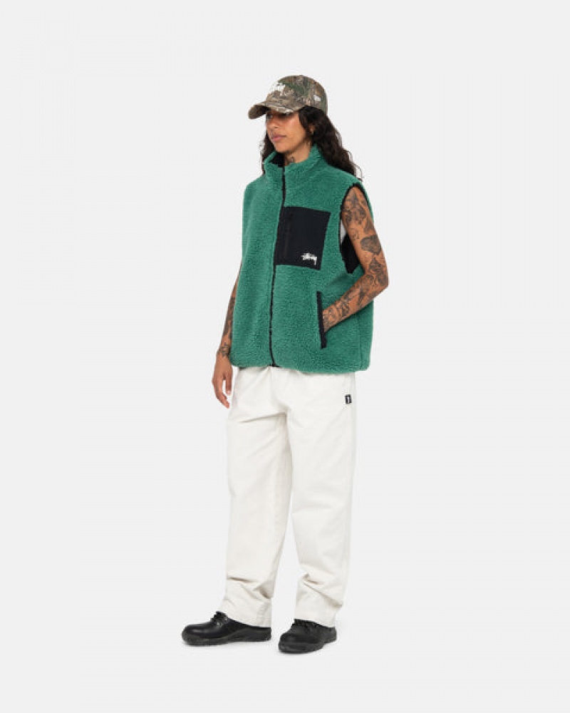 Stussy Sherpa Reversible Vest Prsluk Muške Tirkizne Srbija | BTU-4750