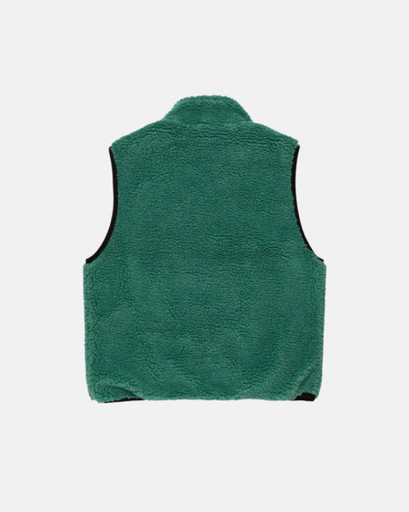 Stussy Sherpa Reversible Vest Prsluk Muške Tirkizne Srbija | BTU-4750