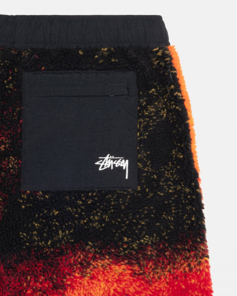 Stussy Sherpa Short Kratke Hlače Muške Crne Crvene Srbija | YLR-9189