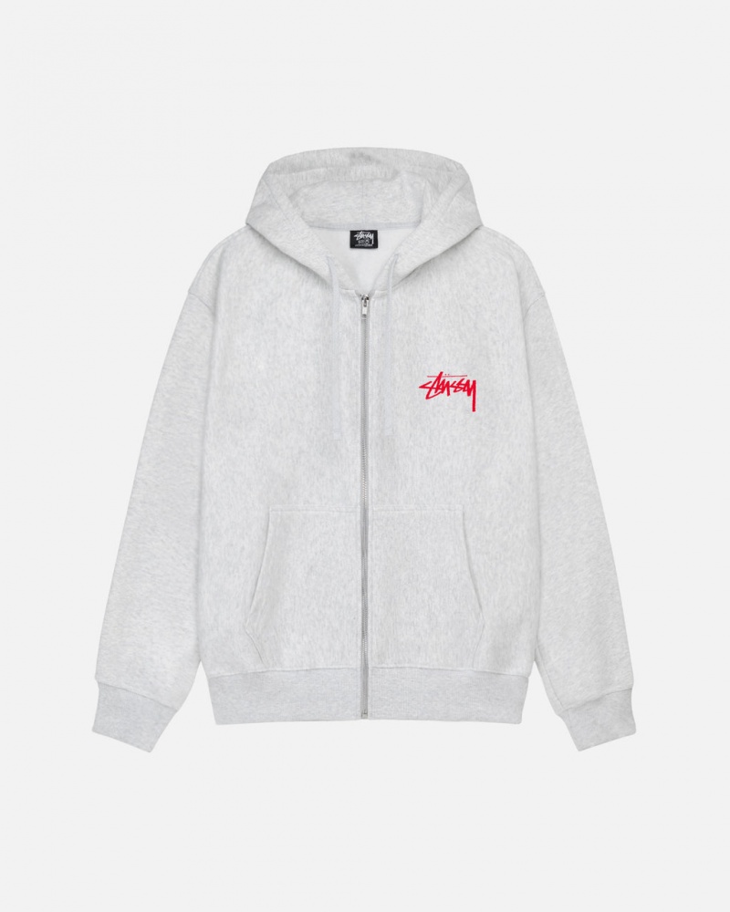 Stussy Skate Tough Zip Hoodie Majica s Kapuljačom Ženske Sive Srbija | LPJ-2534