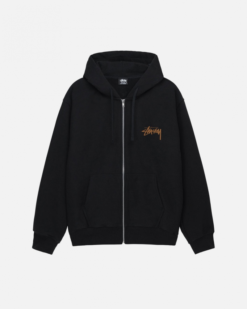 Stussy Skate Tough Zip Hoodie Majica s Kapuljačom Muške Crne Srbija | BGA-1665