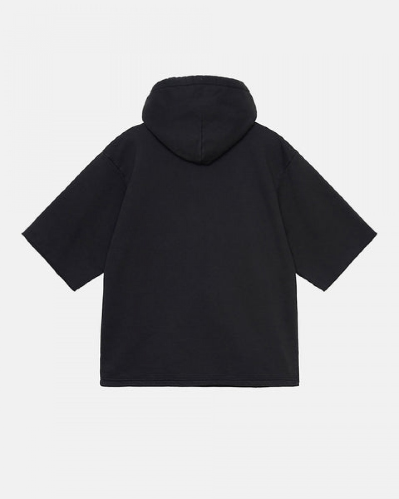 Stussy Ss Boxy Cropped Hoodie Majica s Kapuljačom Ženske Crne Srbija | DPB-8287