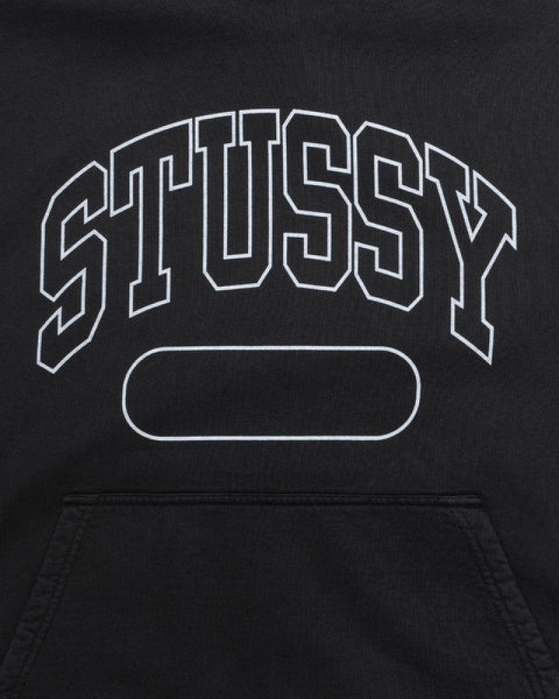 Stussy Ss Boxy Cropped Hoodie Majica s Kapuljačom Ženske Crne Srbija | DPB-8287