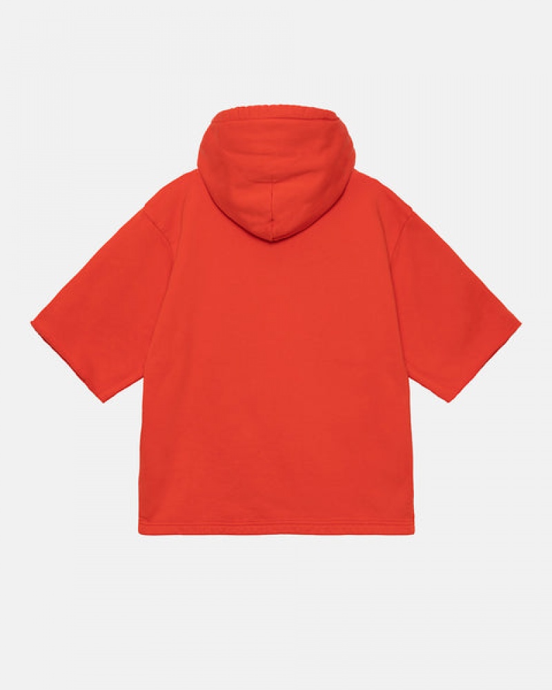 Stussy Ss Boxy Cropped Hoodie Majica s Kapuljačom Ženske Tamno Narančaste Srbija | WYY-2113