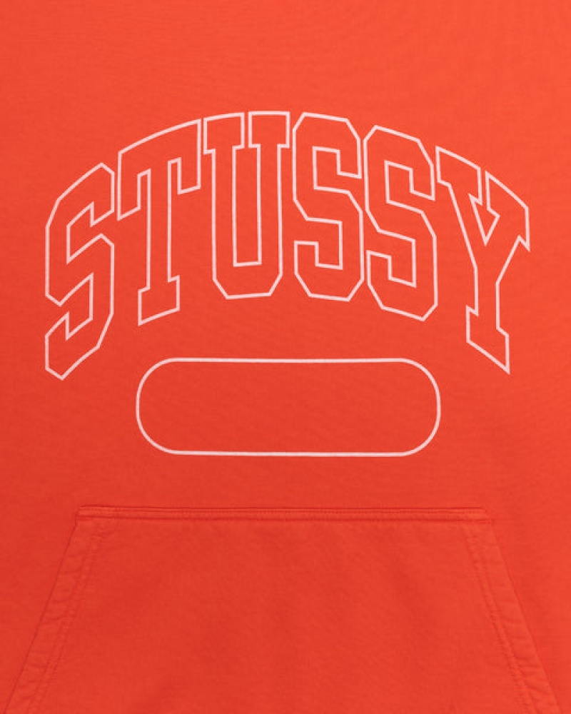 Stussy Ss Boxy Cropped Hoodie Majica s Kapuljačom Ženske Tamno Narančaste Srbija | WYY-2113