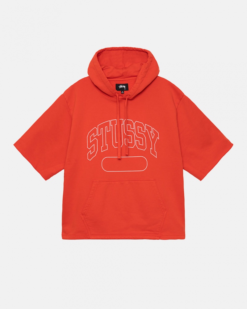 Stussy Ss Boxy Cropped Hoodie Majica s Kapuljačom Ženske Tamno Narančaste Srbija | WYY-2113