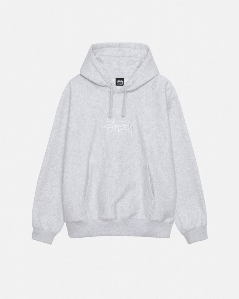 Stussy Stock Logo Applique Hoodie Majica s Kapuljačom Muške Sive Srbija | BRZ-1634