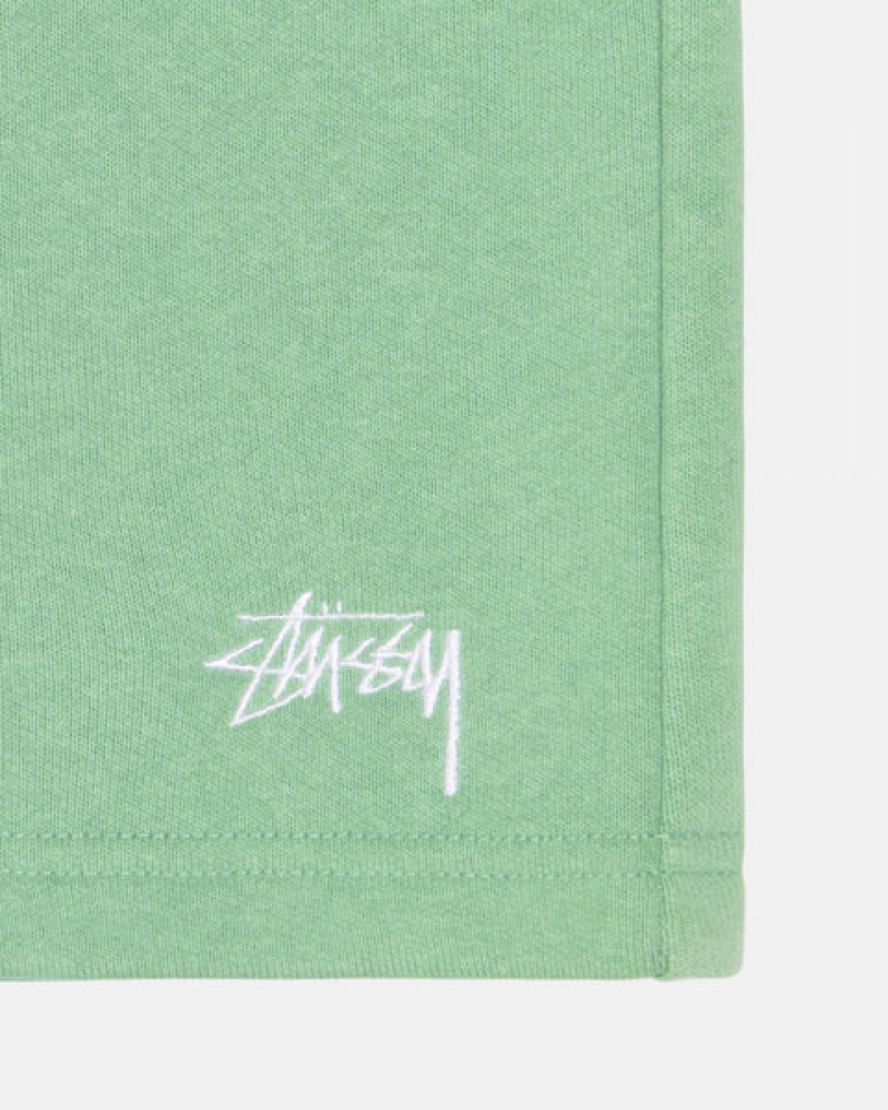 Stussy Stock Logo Sweatshort Kratke Hlače Muške Zelene Srbija | GLL-3743