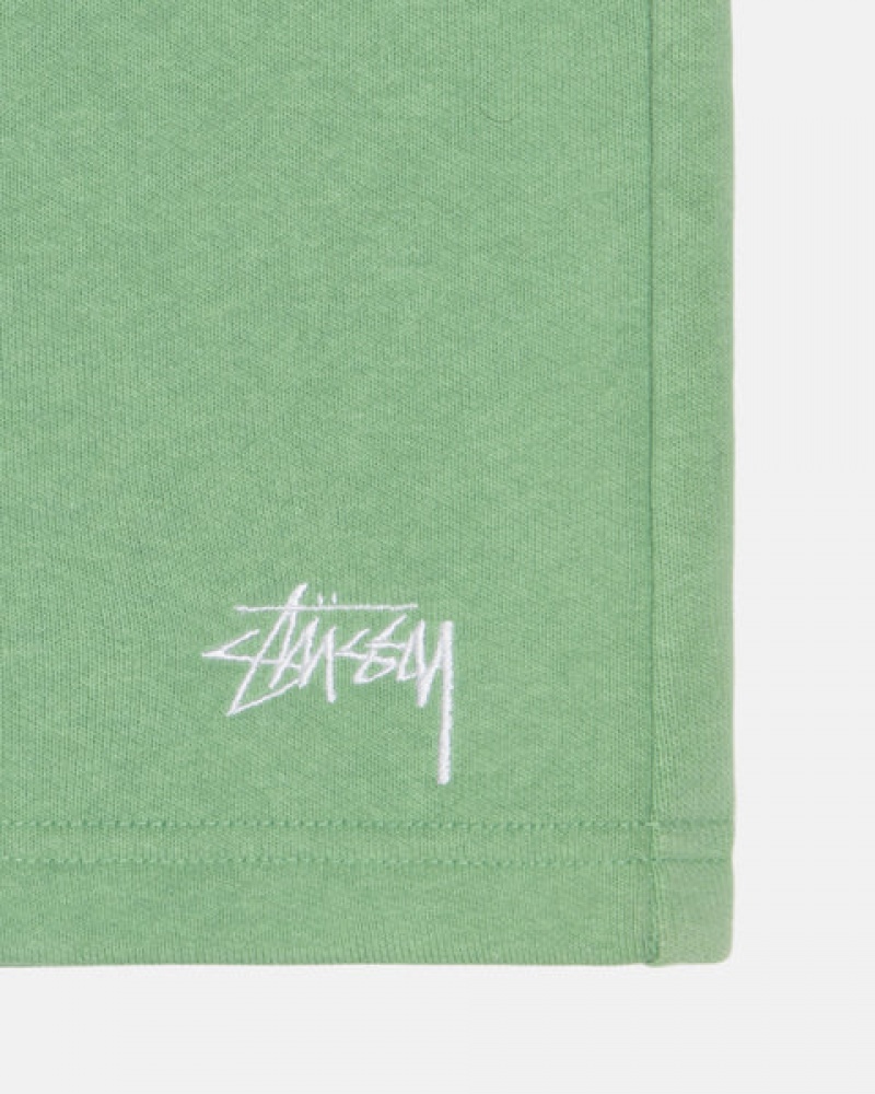 Stussy Stock Logo Sweatshort Kratke Hlače Muške Zelene Srbija | GLL-3743