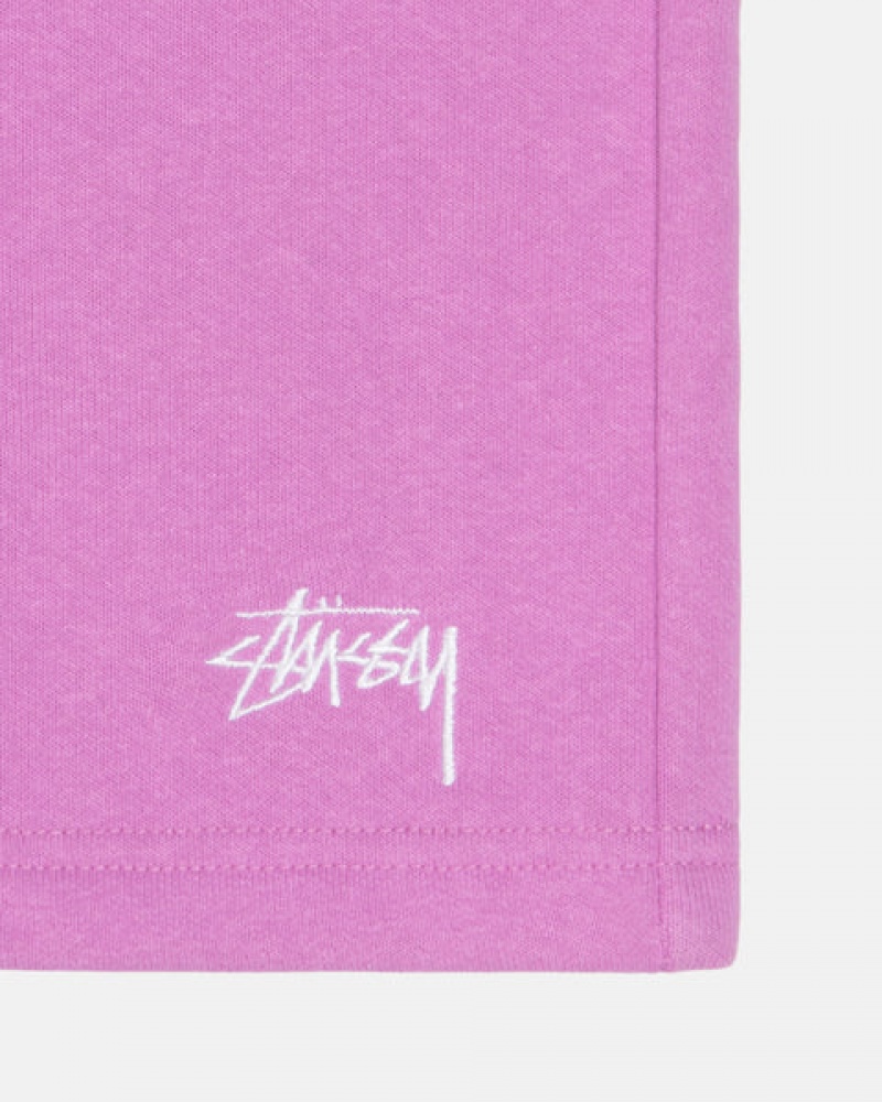 Stussy Stock Logo Sweatshort Kratke Hlače Ženske Ljubičaste Srbija | BUK-9440