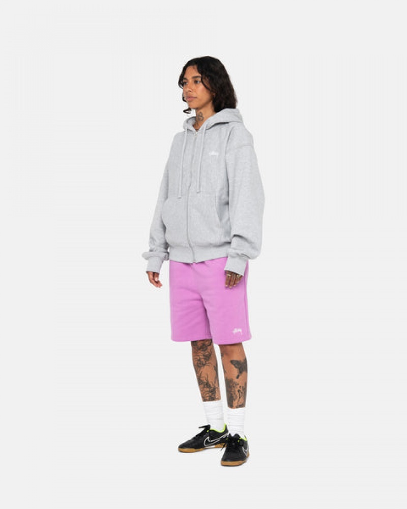 Stussy Stock Logo Sweatshort Kratke Hlače Ženske Ljubičaste Srbija | BUK-9440