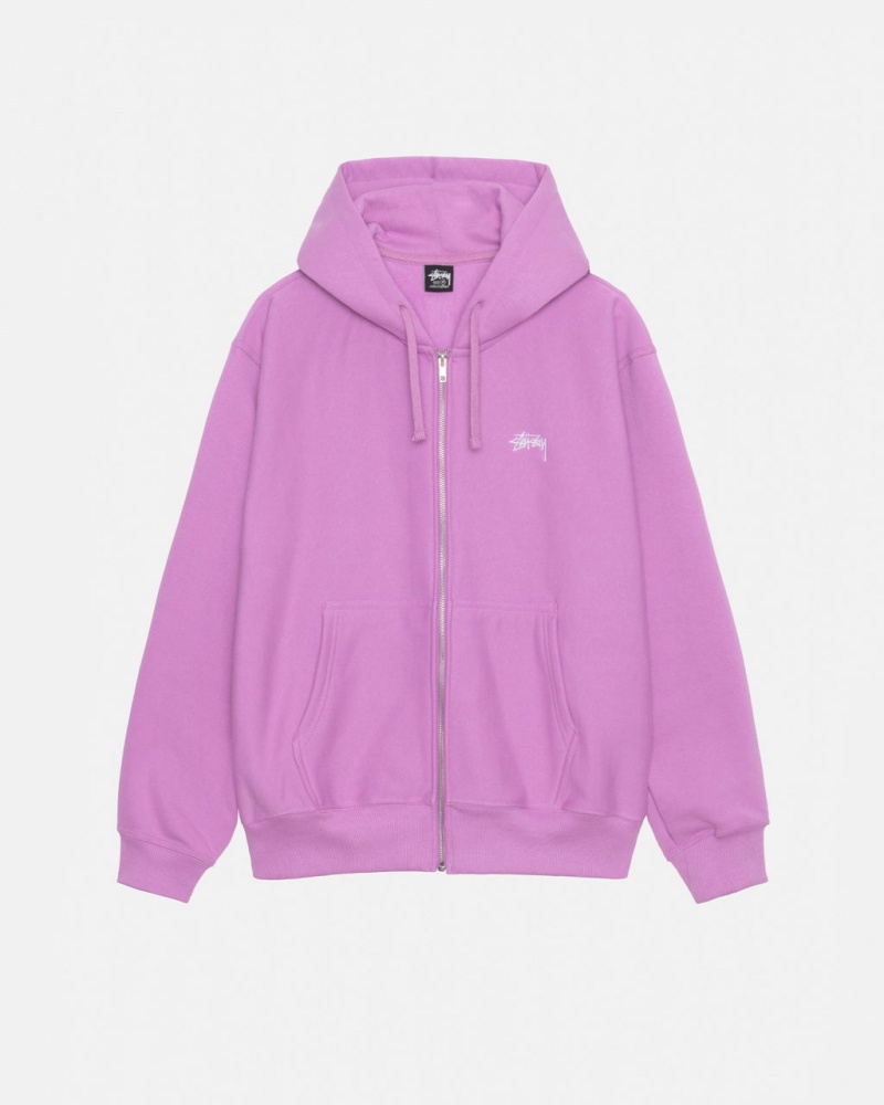 Stussy Stock Logo Zip Hood Dukserice Ženske Ljubičaste Srbija | IZP-0997