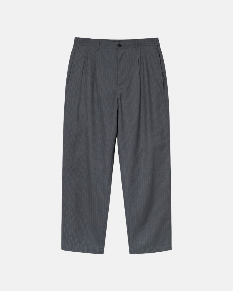 Stussy Stripe Volume Plisirana Trouser Hlače Ženske Sive Srbija | PNY-0417