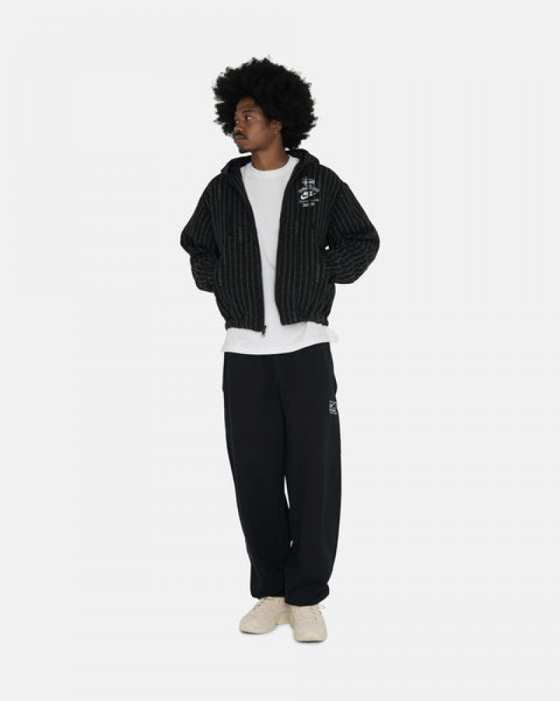 Stussy Stone Wash Fleece Pant Trenirke Muške Crne Srbija | FMK-2900