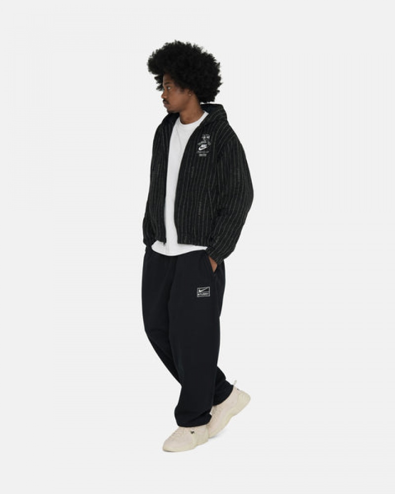 Stussy Stone Wash Fleece Pant Trenirke Muške Crne Srbija | FMK-2900