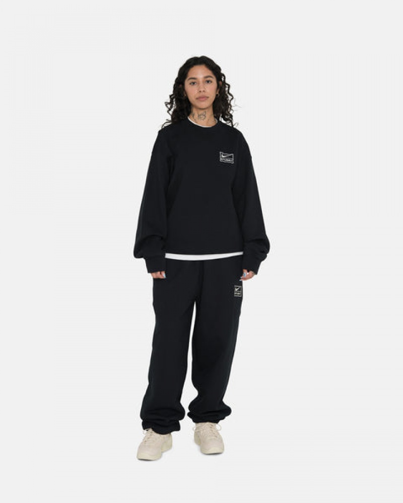 Stussy Stone Wash Fleece Pant Trenirke Muške Crne Srbija | FMK-2900