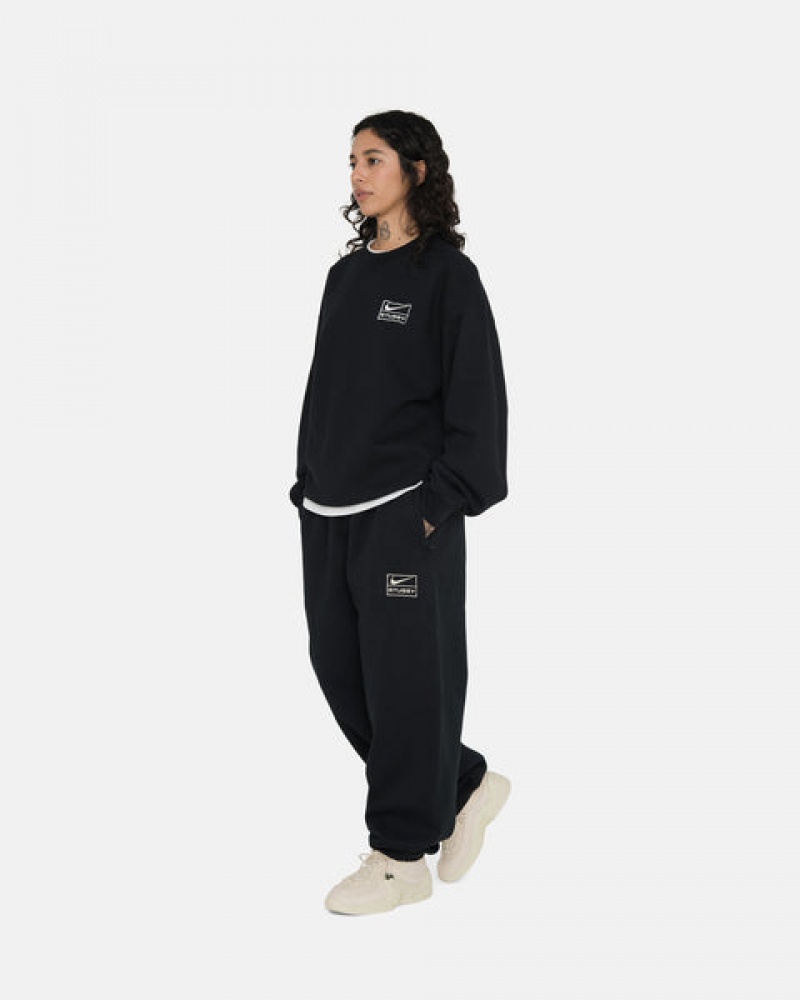 Stussy Stone Wash Fleece Pant Trenirke Muške Crne Srbija | FMK-2900