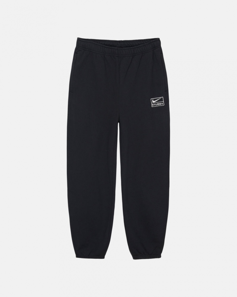 Stussy Stone Wash Fleece Pant Trenirke Muške Crne Srbija | FMK-2900