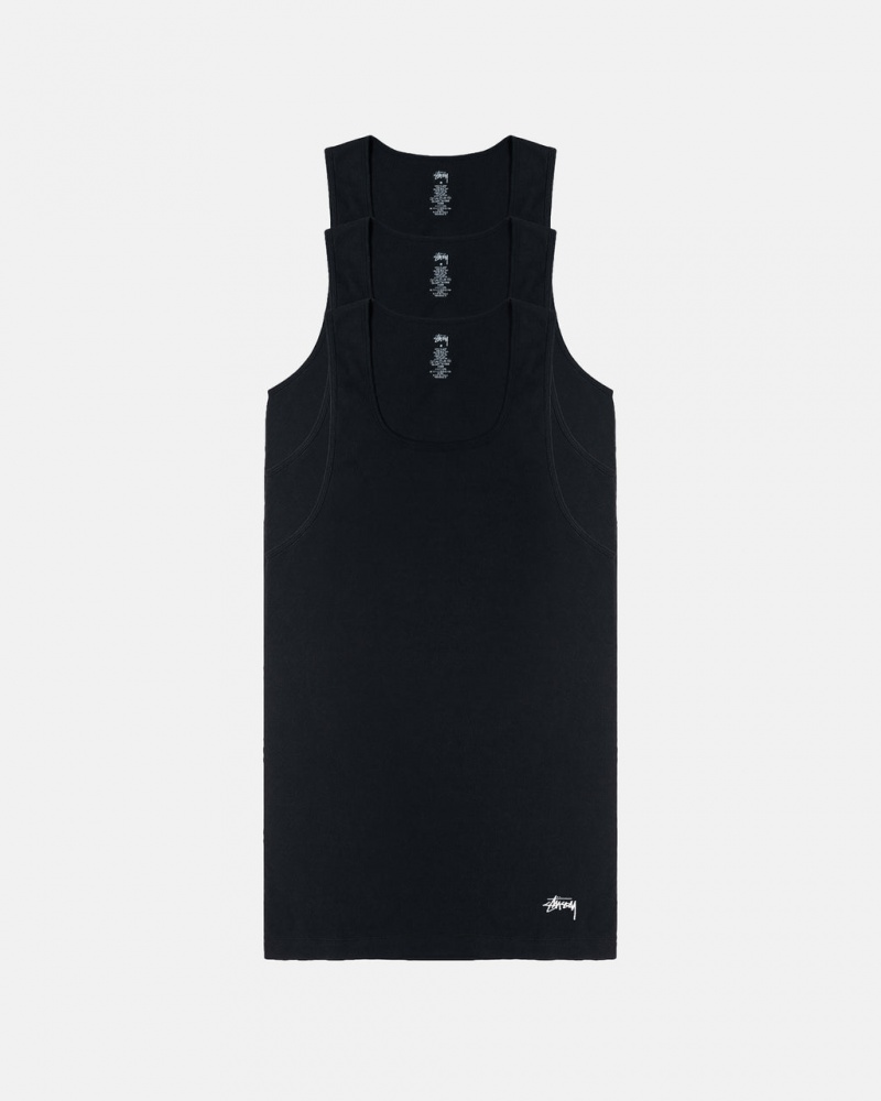 Stussy Stussy Tank Undershirt Košulje Ženske Crne Srbija | CHF-6523