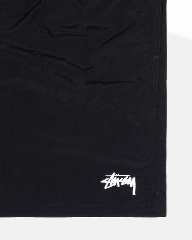 Stussy Water Short Stock Kratke Hlače Muške Crne Srbija | TCA-9623