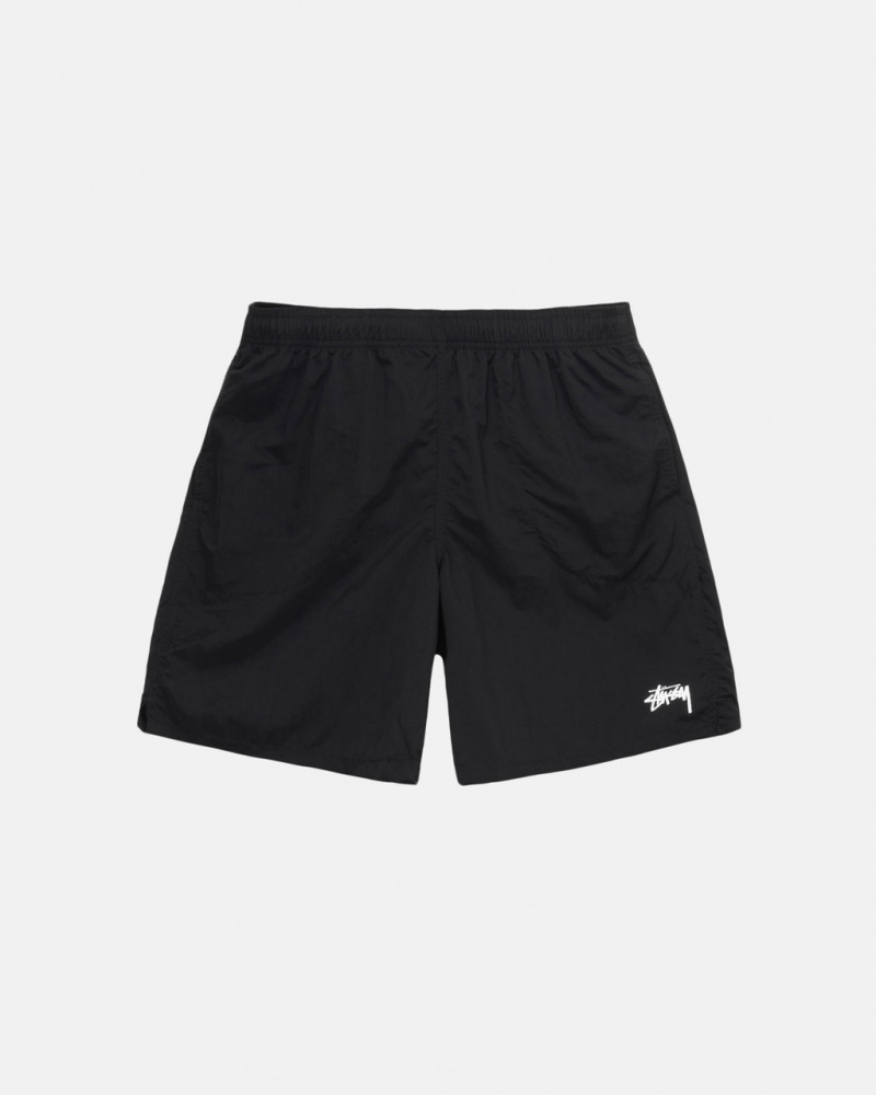 Stussy Water Short Stock Kratke Hlače Muške Crne Srbija | TCA-9623