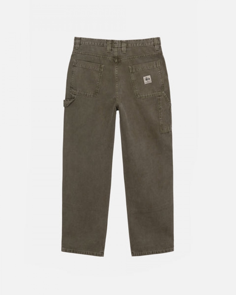 Stussy Work Pant Canvas Hlače Muške Maslinasto Zelene Srbija | OGZ-9096