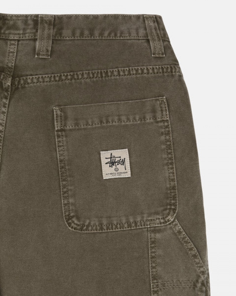 Stussy Work Pant Canvas Hlače Muške Maslinasto Zelene Srbija | OGZ-9096