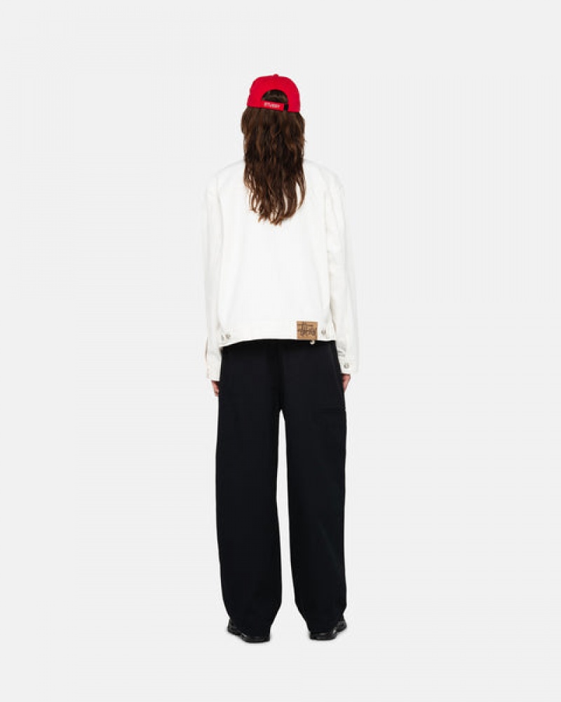 Stussy Workgear Trouser Twill Hlače Muške Crne Srbija | BRD-3057