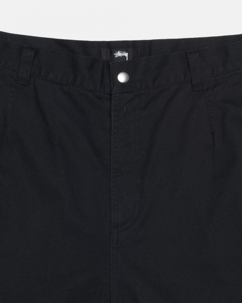 Stussy Workgear Trouser Twill Hlače Muške Crne Srbija | BRD-3057