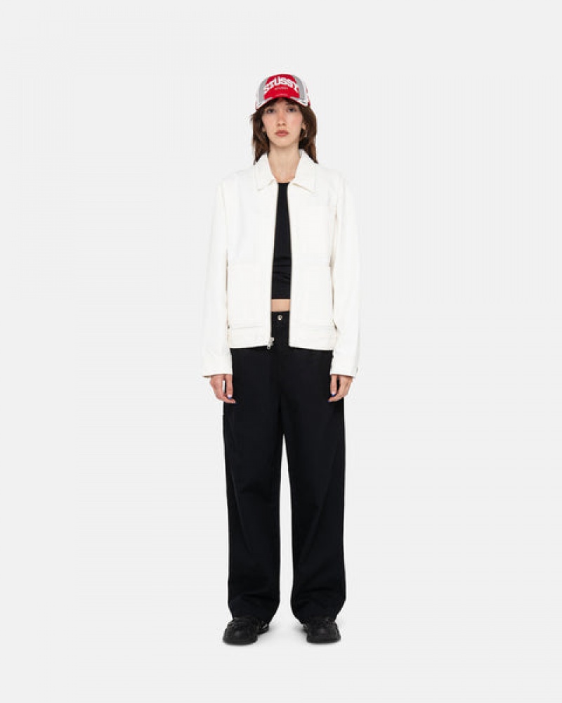 Stussy Workgear Trouser Twill Hlače Muške Crne Srbija | BRD-3057