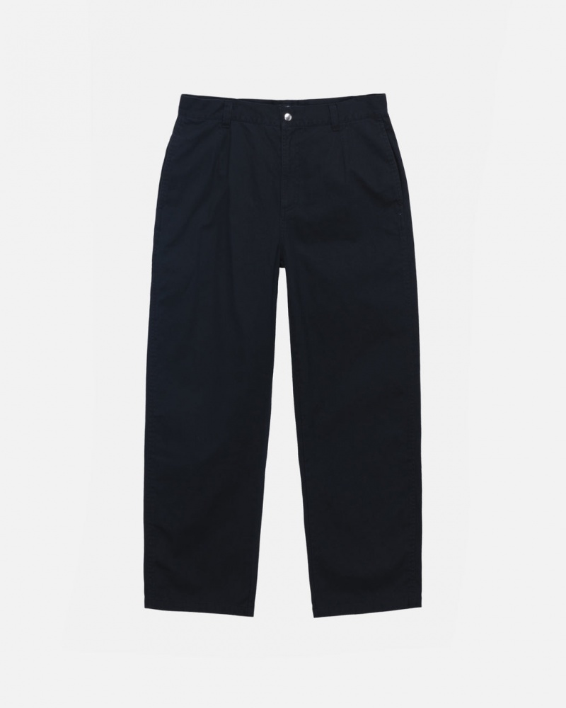 Stussy Workgear Trouser Twill Hlače Muške Crne Srbija | BRD-3057