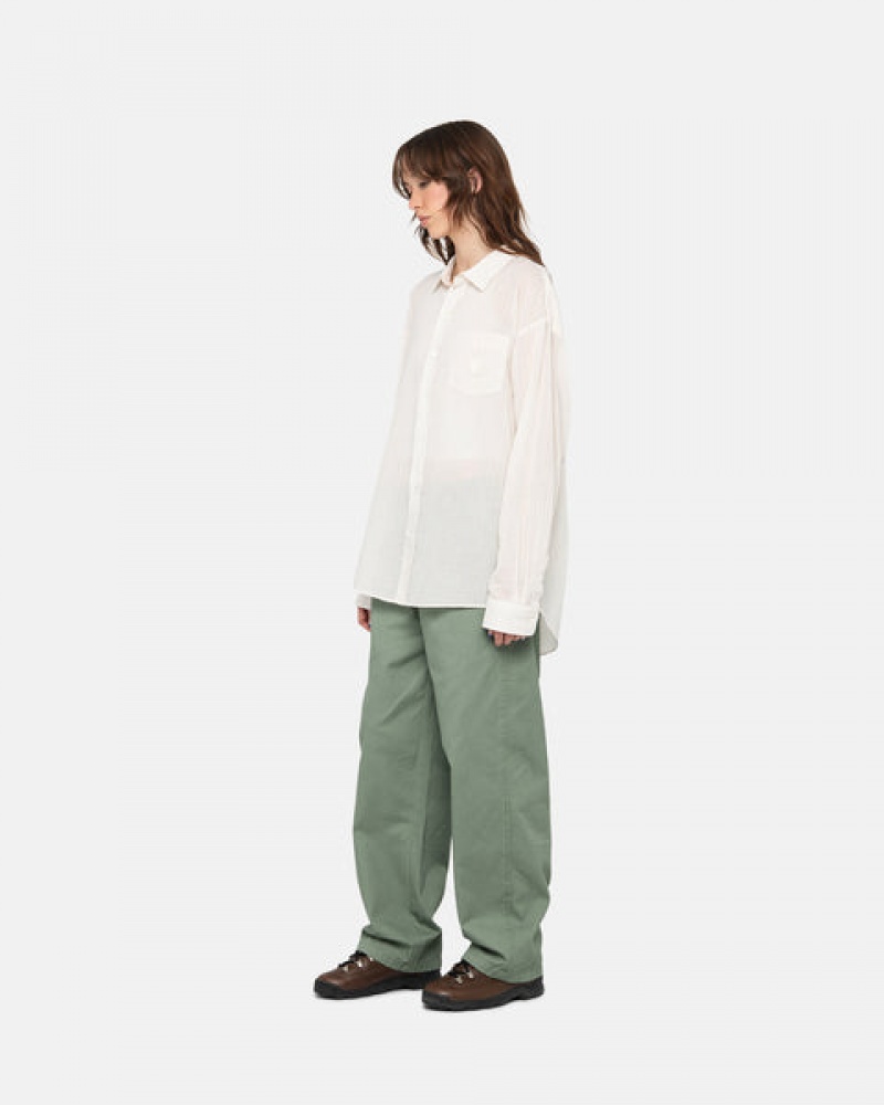 Stussy Workgear Trouser Twill Hlače Muške Zelene Srbija | MHS-9513