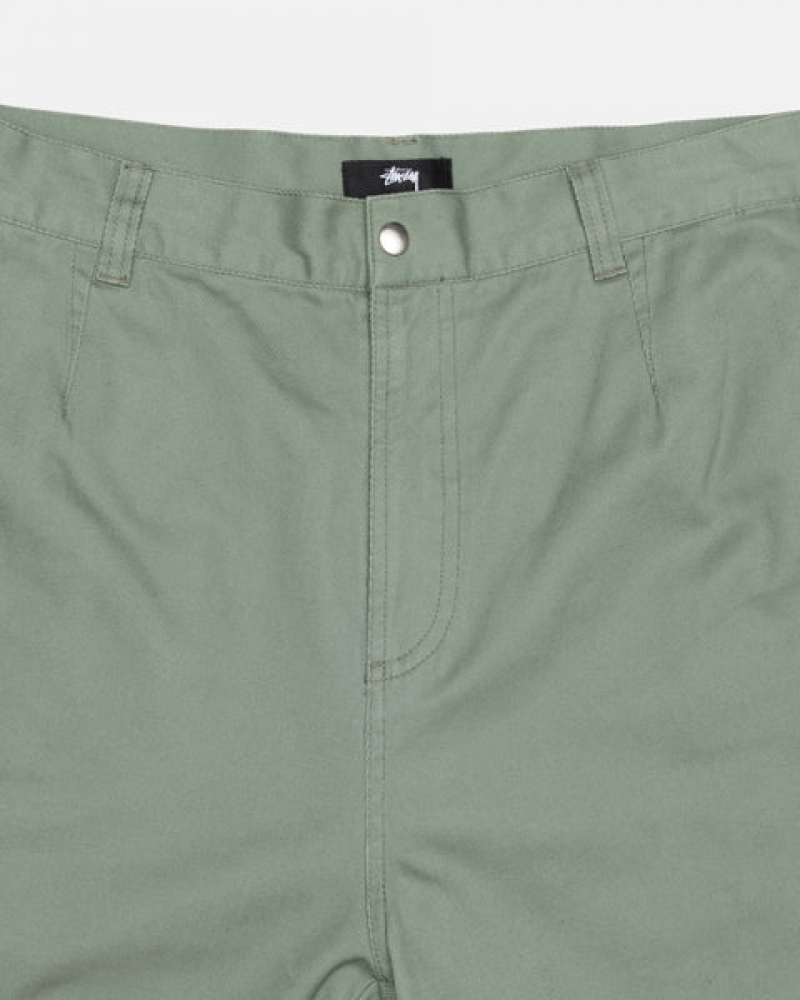 Stussy Workgear Trouser Twill Hlače Muške Zelene Srbija | MHS-9513