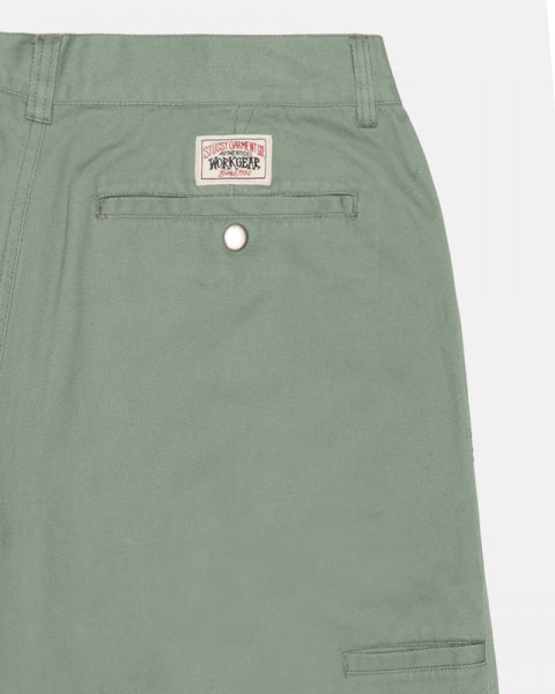 Stussy Workgear Trouser Twill Hlače Muške Zelene Srbija | MHS-9513