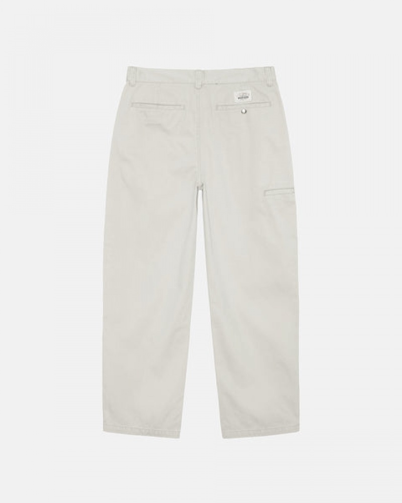 Stussy Workgear Trouser Twill Hlače Muške Bijele Srbija | ZQG-6799