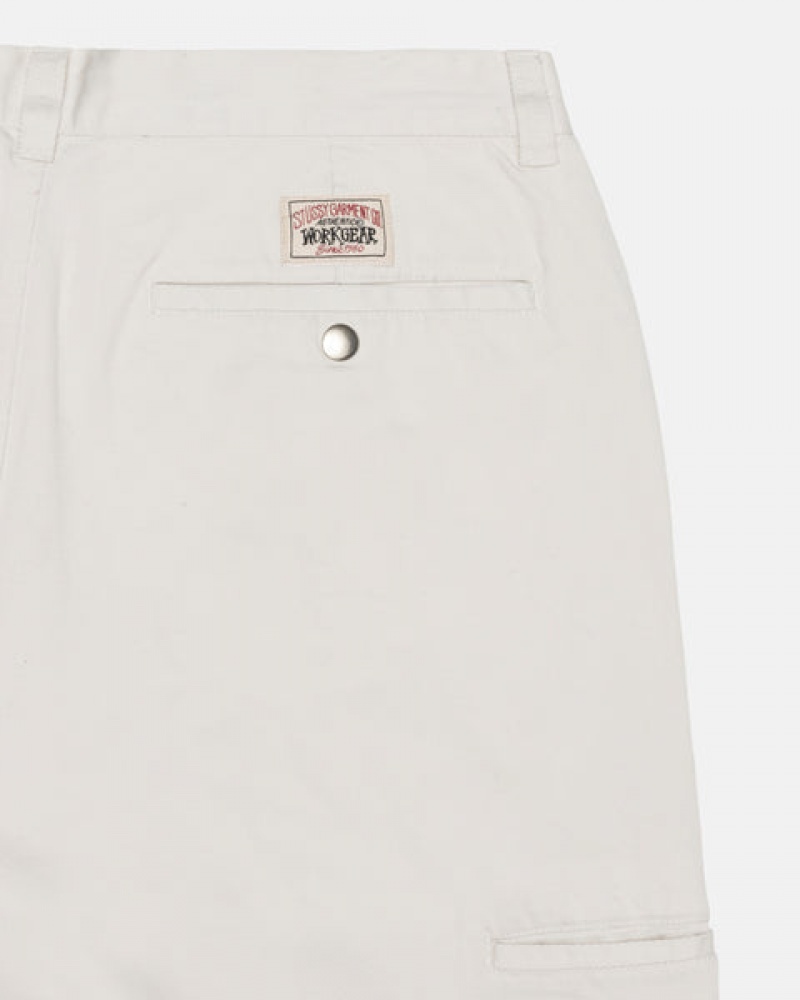 Stussy Workgear Trouser Twill Hlače Muške Bijele Srbija | ZQG-6799