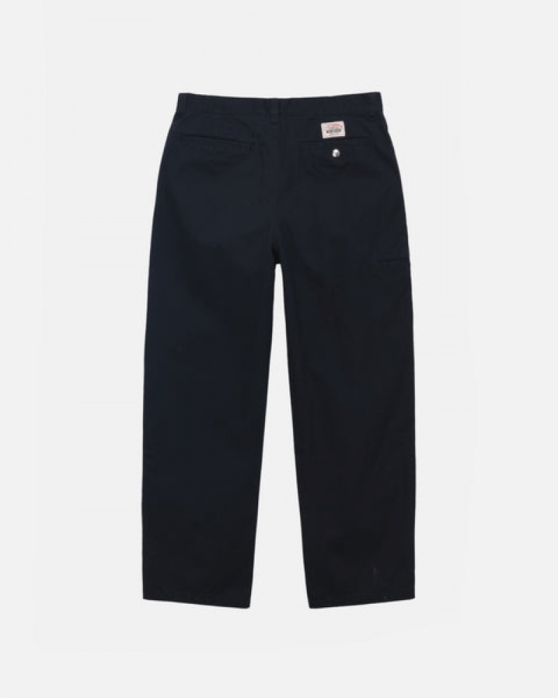 Stussy Workgear Trouser Twill Hlače Ženske Crne Srbija | PAO-3236