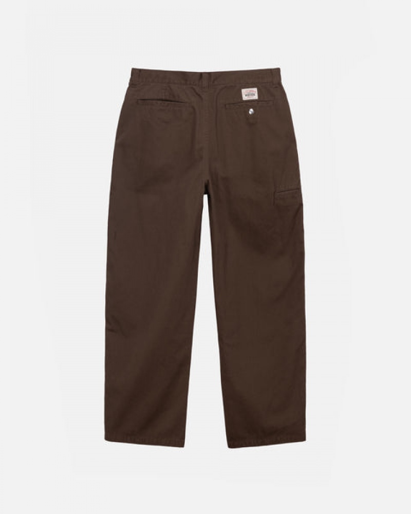 Stussy Workgear Trouser Twill Hlače Ženske Smeđe Srbija | SCB-4025